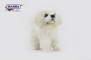 Мягкая игрушка - Щенок Мареммано-Абруццкой овчарки, стоящий, 17 см. (Hansa, 6957-hns)